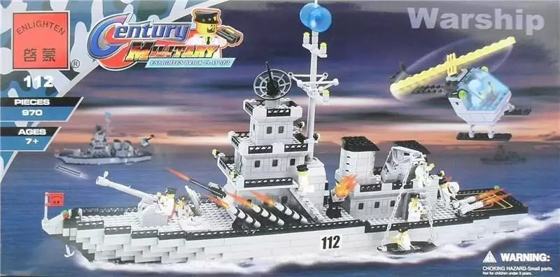 картинка Конструктор BRICK ENLIGHTEN "ВМФ" Арт.112 "Военный корабль" от магазина Чудо Городок