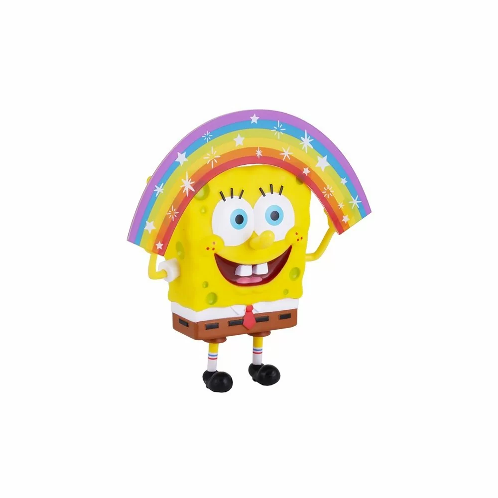 картинка SpongeBob EU691001 Спанч Боб радужный (мем коллекция), 20 см, пластиковый от магазина Чудо Городок
