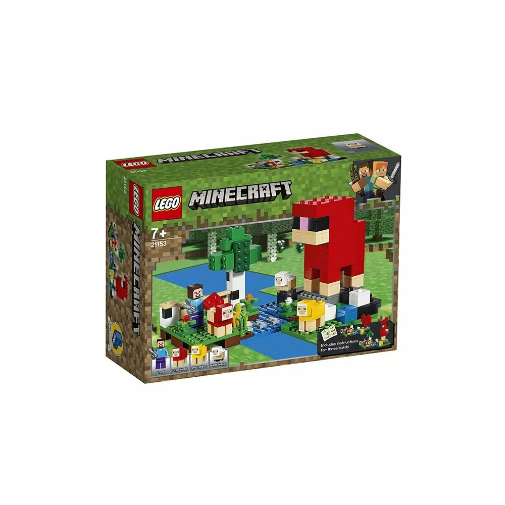 картинка LEGO Minecraft 21153 Конструктор ЛЕГО Майнкрафт Шерстяная ферма от магазина Чудо Городок