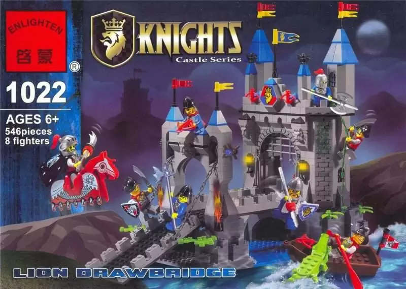 картинка Конструктор BRICK ENLIGHTEN "Knights Castle Series / Рыцари королевства" Арт.1022 "Lion Drawbridge / от магазина Чудо Городок