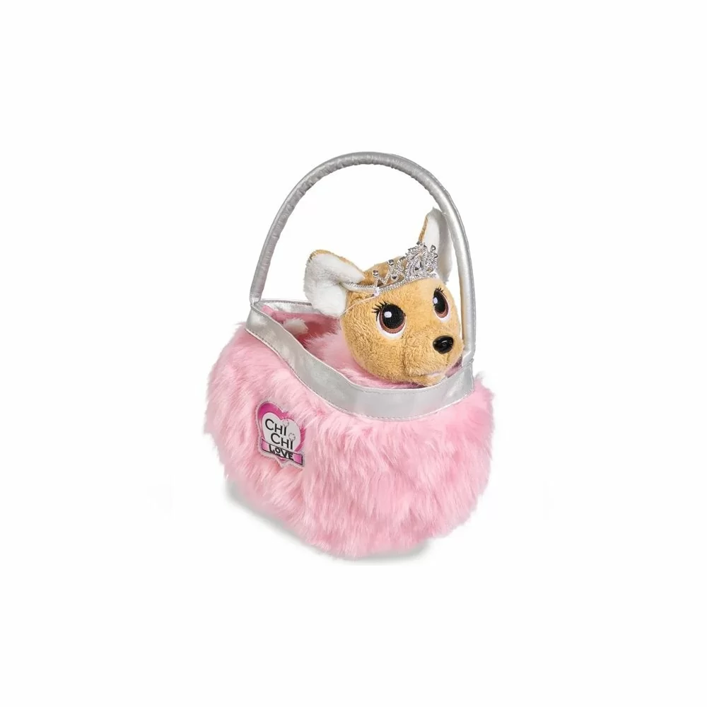 картинка Chi-Chi love 5893126129 Плюшевая собачка ,Принцесса,, с пушистой сумкой, 20 см от магазина Чудо Городок