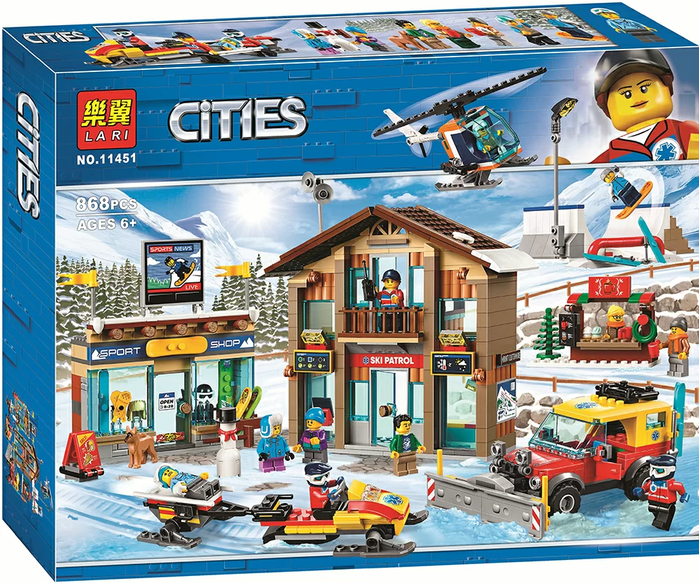 картинка Конструктор Горнолыжный курорт LARI 11451 аналог LEGO 60203 от магазина Чудо Городок