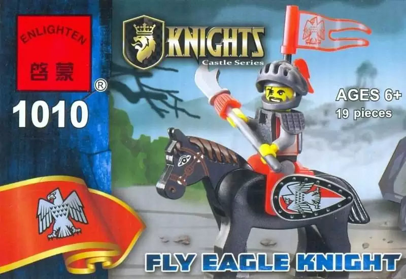 картинка Конструктор BRICK ENLIGHTEN "Knights / Рыцари" Арт.1010 "FLY EAGLE KNIGHT / Королевский рыцарь на че от магазина Чудо Городок