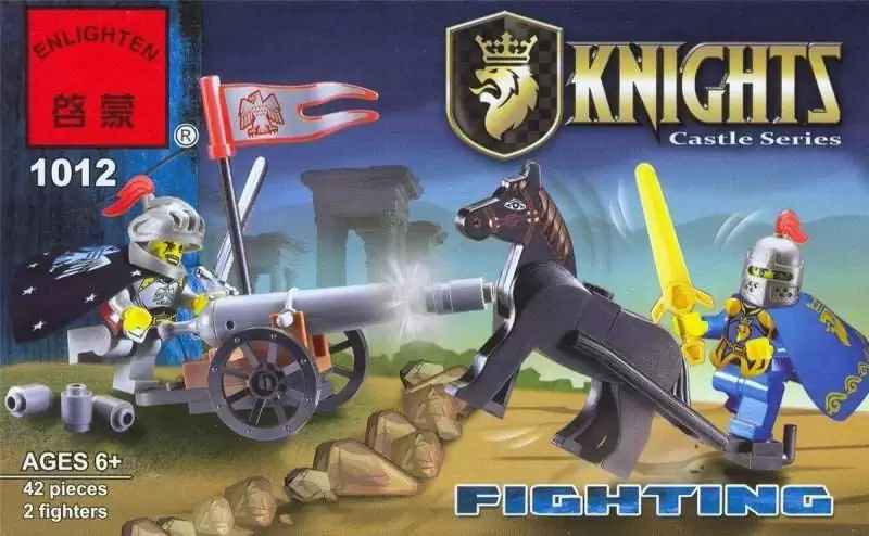 картинка Конструктор BRICK ENLIGHTEN "Knights / Рыцари" Арт.1012 "Fighting / Бой" от магазина Чудо Городок