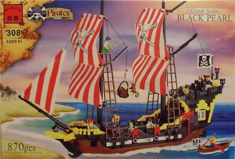 картинка Конструктор BRICK ENLIGHTEN "Pirates / Пираты" Арт.308 "Черная жемчужина" от магазина Чудо Городок