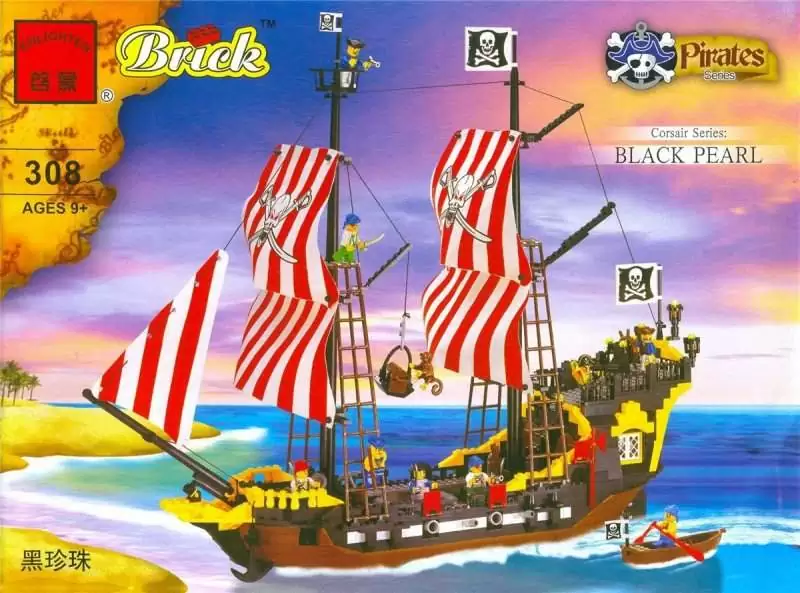 картинка Конструктор BRICK ENLIGHTEN "Pirates / Пираты" Арт.308 "Черная жемчужина" от магазина Чудо Городок