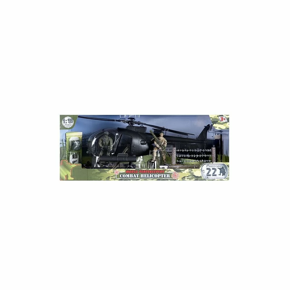 картинка World Peacekeepers MC77031 Игровой набор ,Вертолёт, 2 фигурки, 1:18 от магазина Чудо Городок
