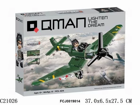 картинка Конструктор Qman C21026 Техника,Военный самолет, 224 дет. от магазина Чудо Городок